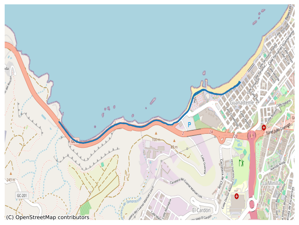 Rendered route map generated from a fitness tracker file